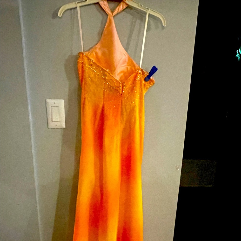 Prom dress orange ombré size 4.